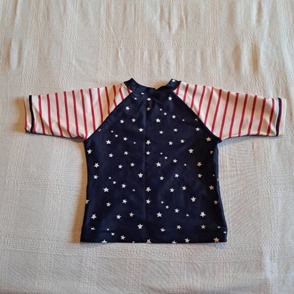Hanna Andersson girls size 90 or 3T stars & stripes swim rash guard unisex - Picture 3 of 3